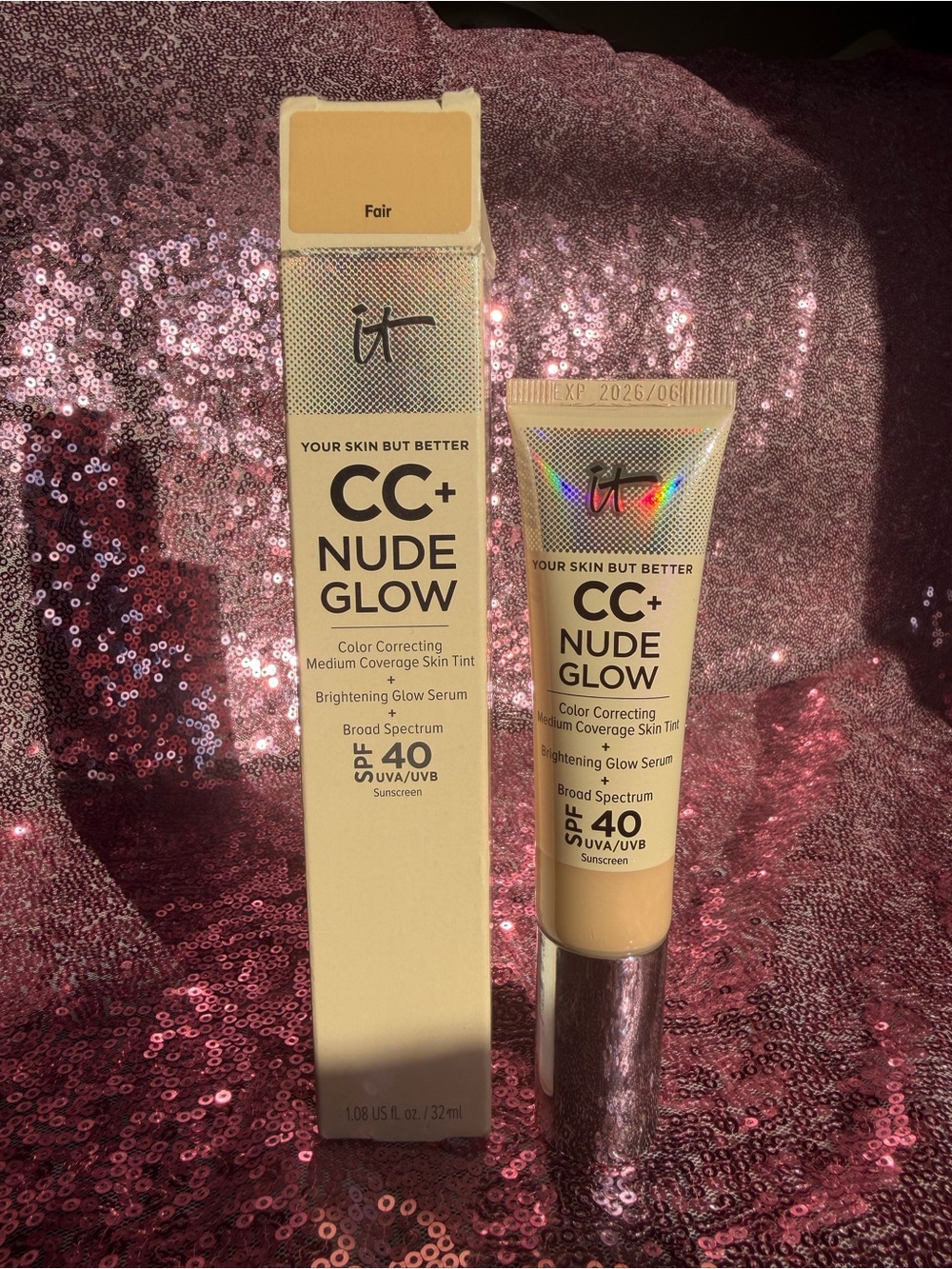 🎀It Cosmetics CC+ Nude Glow Color Correcting Skin Tint - Fair🎀